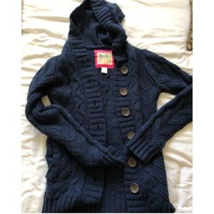 Hooded button up cardigan